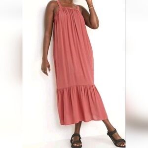 Old Navy Swing Maxi Dress Woman Plus 2X Mauve Pink Tiered Boho Coastal Cowgirl